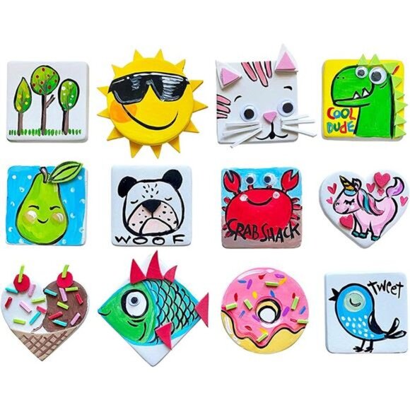 DIY Mini Tile Fridge Magnet Arts and Crafts Kit Gifts for Kids Girls Boys - Picture 5 of 6